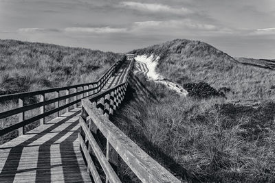 Panoramic view of dam against sky