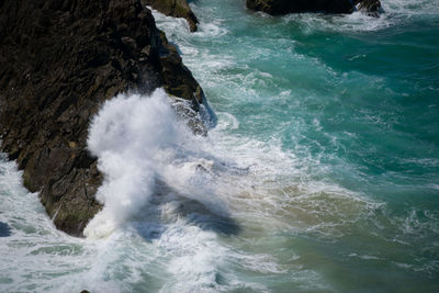 Water flowing in sea