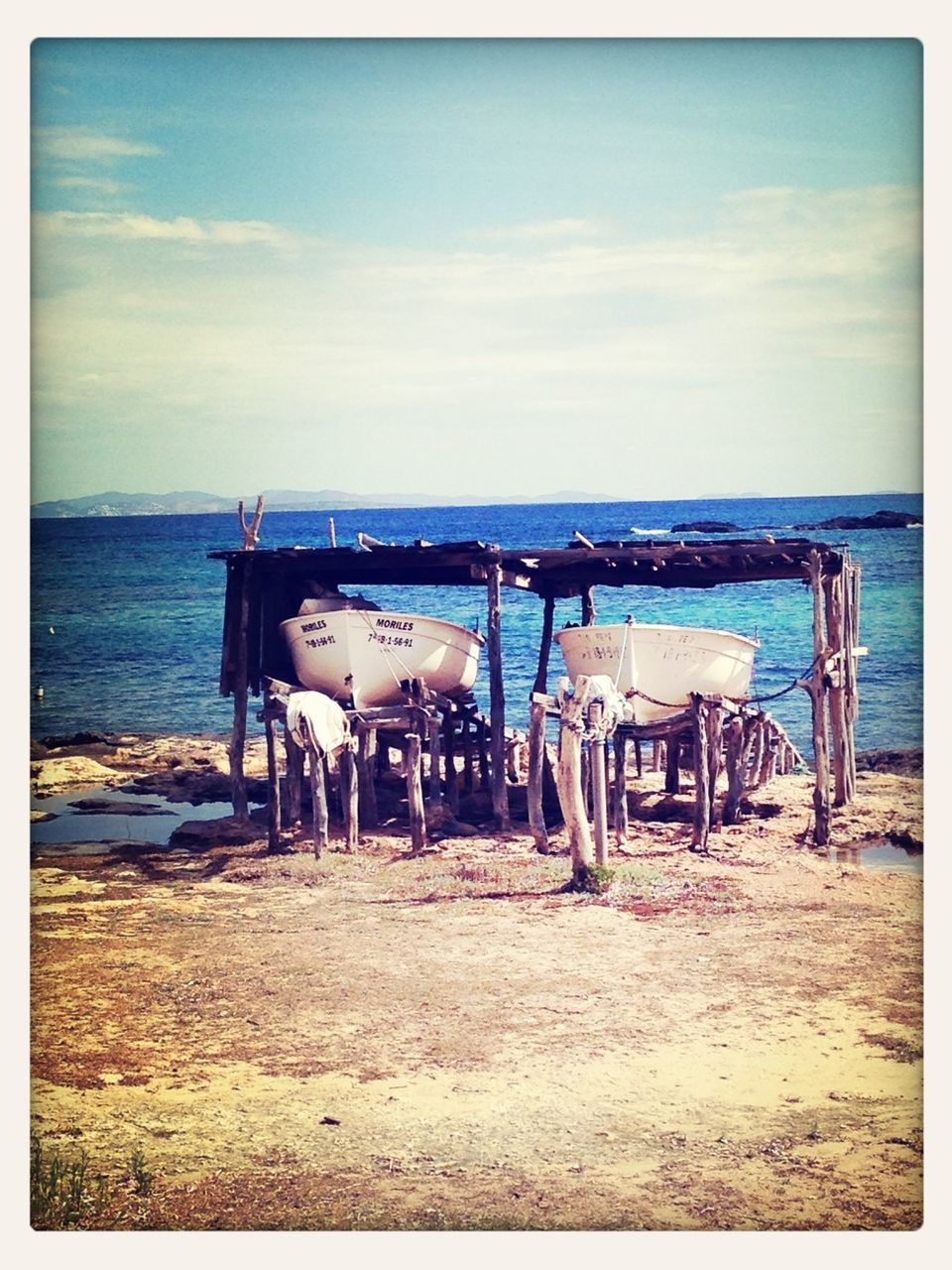 sea, beach, water, sky, horizon over water, sand, shore, abandoned, auto post production filter, transfer print, cloud - sky, tranquility, cloud, tranquil scene, scenics, nature, obsolete, damaged, outdoors, day