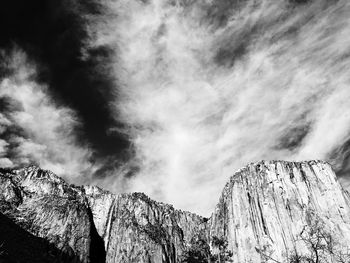 Panoramic view of mountains against sky