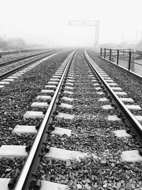 Railroad tracks against sky