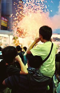 Rear view of people