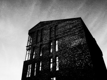 Low angle view of modern building against sky