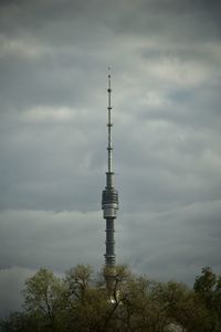 Low angle view of tower against sky