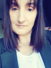 Close-up portrait of young woman