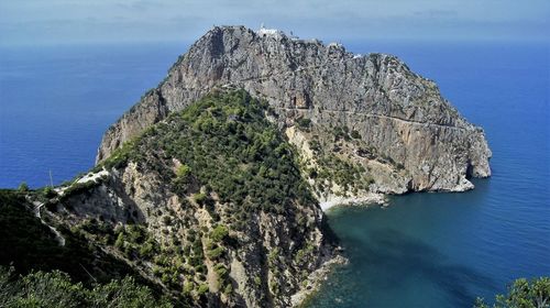 High angle view of algerian majestic rock formations 