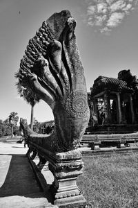 Statue of temple against sky