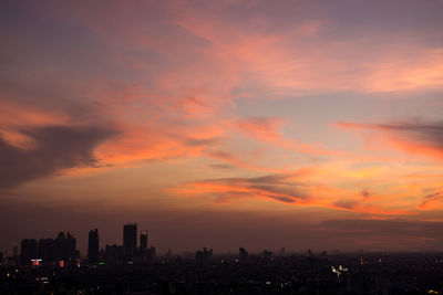 Cityscape at sunset