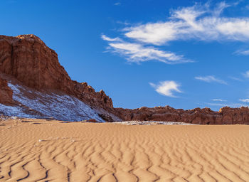 Scenic view of desert against sky