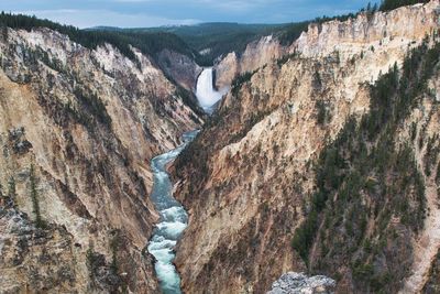 Scenic view of rocky mountains