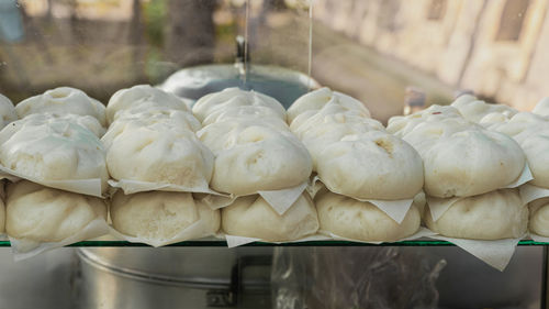 Close-up of onions for sale at market stall