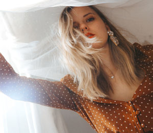 Portrait of beautiful young woman