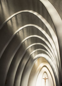 Low angle view of church ceiling