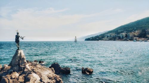 Scenic view of sea against sky