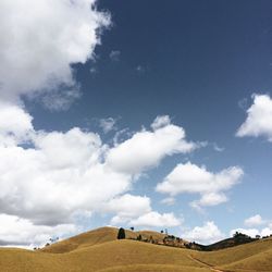 Scenic view of landscape against cloudy sky