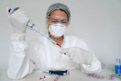 Portrait of senior man working