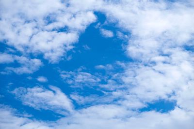 Low angle view of clouds in sky