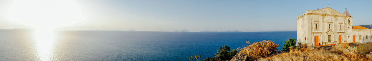 Panoramic view of sea against sky