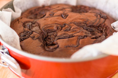 Close-up of chocolate cake