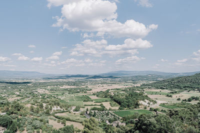 Aerial view of landscape against sky