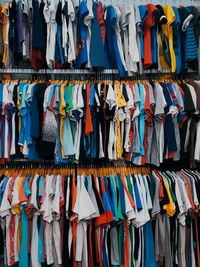 Neatly arranged children's clothes hangers