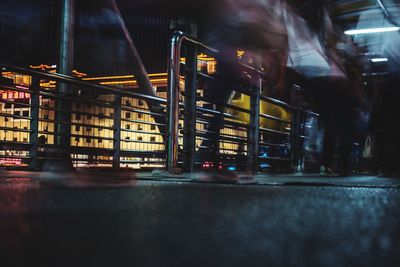 Illuminated city at night