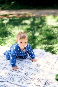 Portrait of a boy looking at camera