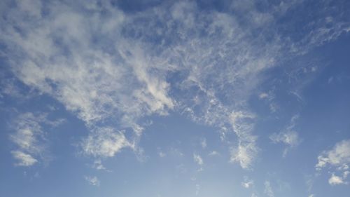 Low angle view of clouds in sky