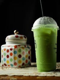 Close-up of drink on table