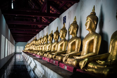 View of statues in building