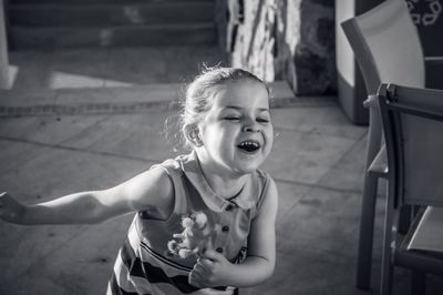 Close-up of happy girl