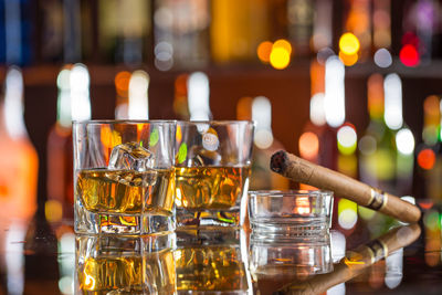 Close-up of drink on table