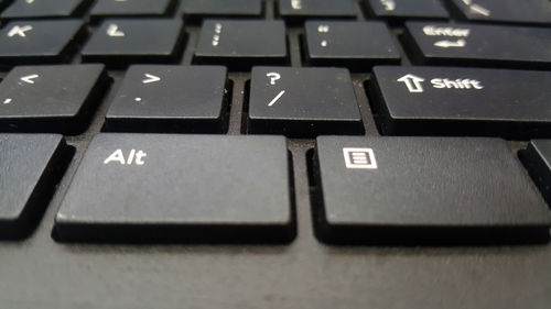 Close-up of computer keyboard