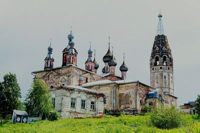 View of temple against clear sky