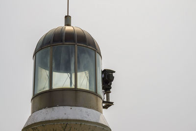 Low angle view of tower against clear sky