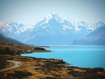 Scenic view of mountain range