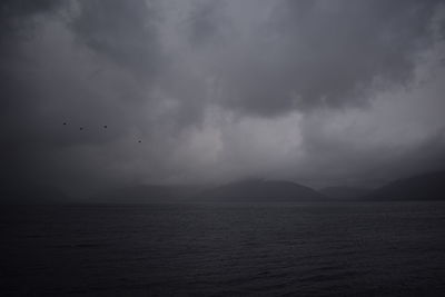 View of sea against cloudy sky