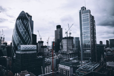 View of skyscrapers in city