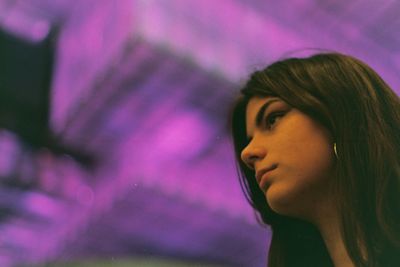 Close-up of thoughtful woman