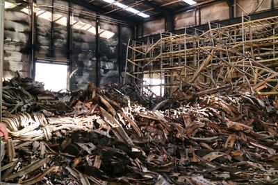 Interior of abandoned factory