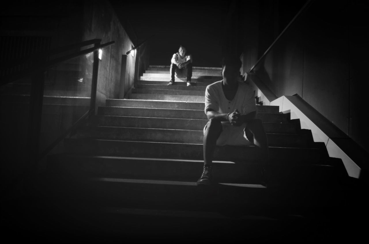 indoors, empty, absence, illuminated, home interior, architecture, built structure, lighting equipment, table, corridor, flooring, dark, ceiling, chair, no people, shadow, window, sunlight, furniture, room