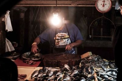 Man preparing food