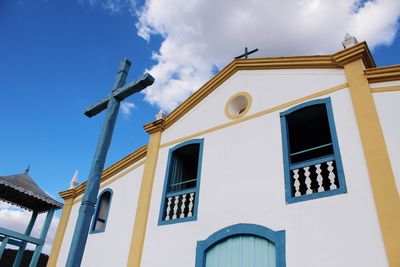 Low angle view of church against sky