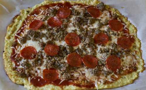 Close-up of pizza