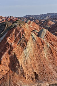 Aerial view of dramatic landscape