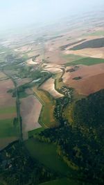 Aerial view of agricultural field