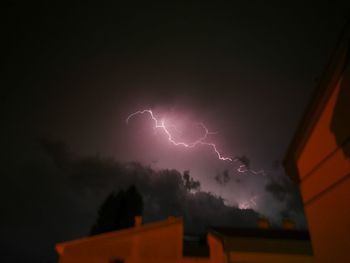 Storm clouds over city