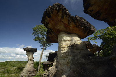 Rock formations against sky