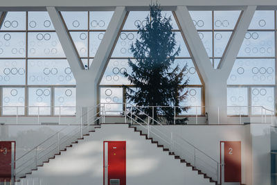 Low angle view of staircase in building