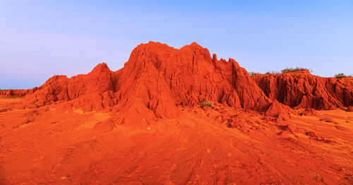 View of rock formations